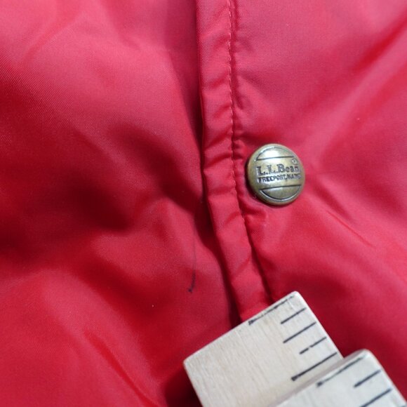 Vintage LL Bean Vest Large Red Puffer Quilted Down Filled Made in USA - Picture 6 of 13